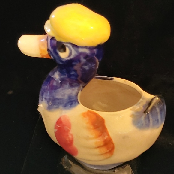 Rare Vintage Art Deco Mini Ceramic Duck Planter - Picture 3 of 8